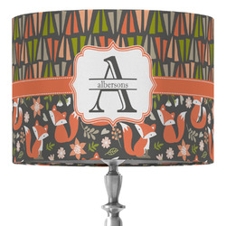 Fox Trail Floral 16" Drum Lamp Shade - Fabric (Personalized)
