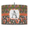 Fox Trail Floral 16" Drum Pendant Lamp - Fabric (Personalized)