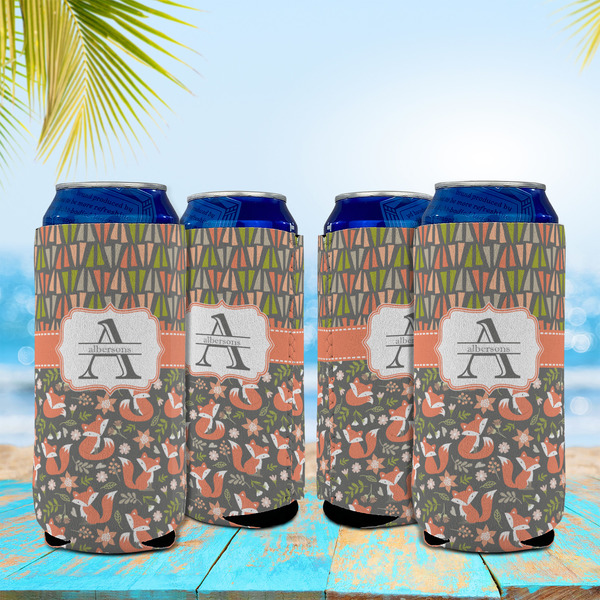 Fox Trail Floral 16oz Can Sleeve - Set of 4 - LIFESTYLE