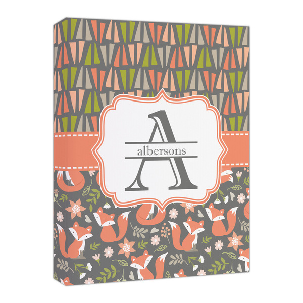 Custom Fox Trail Floral Canvas Print - 16x20 (Personalized)