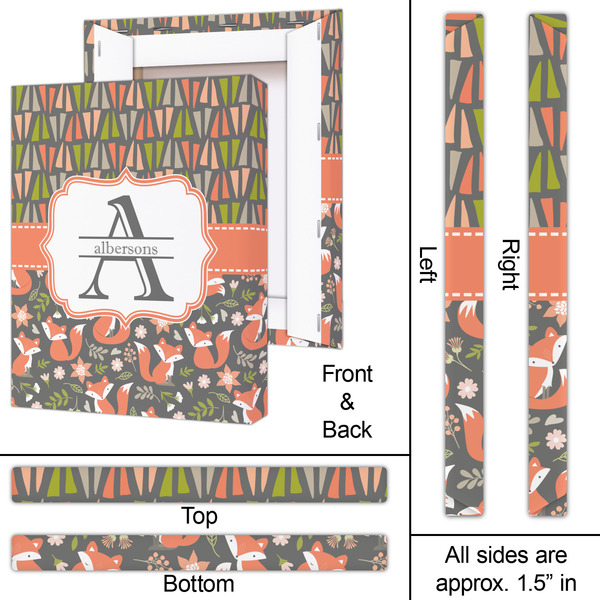 Fox Trail Floral 16x20 - Canvas Print - Approval