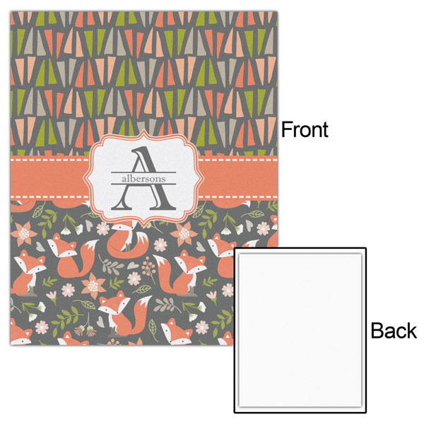 Fox Trail Floral 16x20 - Matte Poster - Front & Back