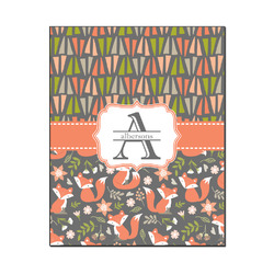 Fox Trail Floral Wood Print - 16x20 (Personalized)