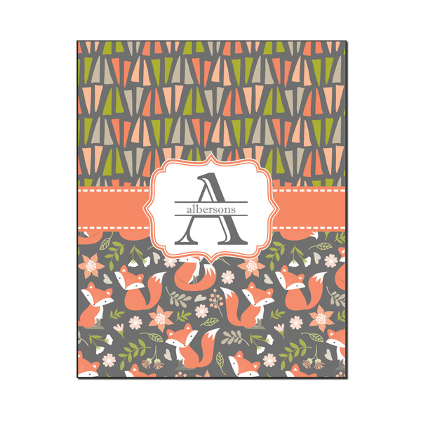 Custom Fox Trail Floral Wood Print - 16x20 (Personalized)