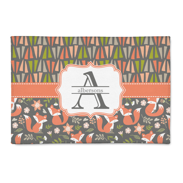Custom Fox Trail Floral Patio Rug (Personalized)