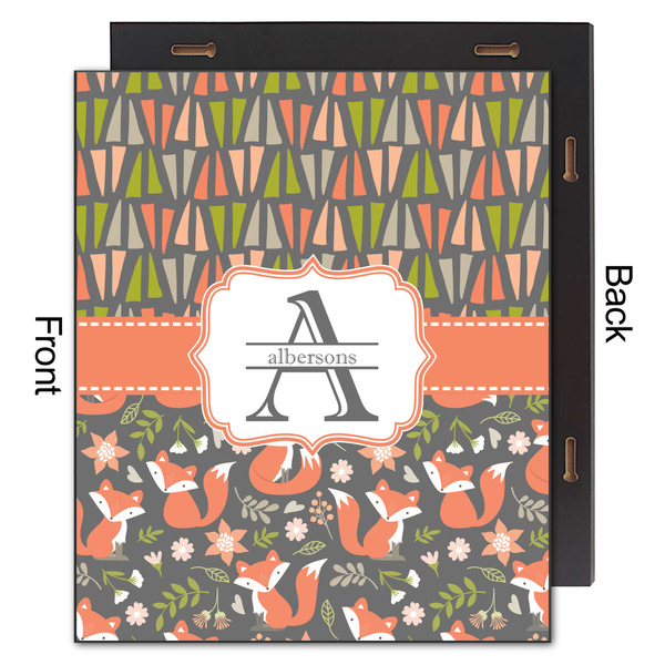 Fox Trail Floral 20x24 Wood Print - Front & Back View