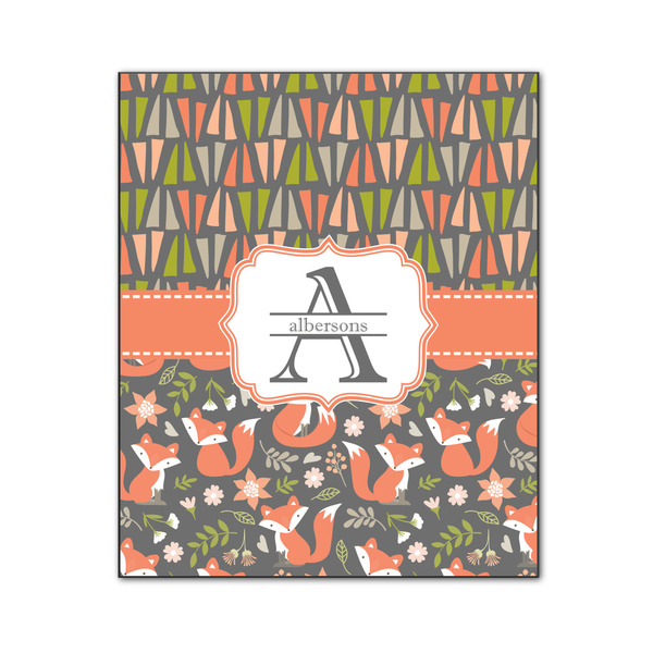 Fox Trail Floral 20x24 Wood Print - Front View