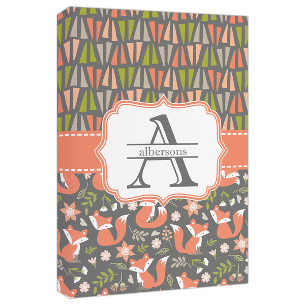 Custom Fox Trail Floral Canvas Print - 20x30 (Personalized)