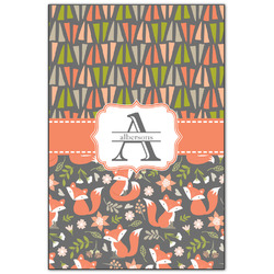 Fox Trail Floral Wood Print - 20x30 (Personalized)