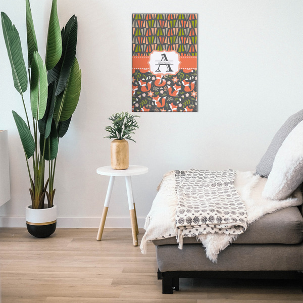 Fox Trail Floral 20x30 Wood Print - In Context