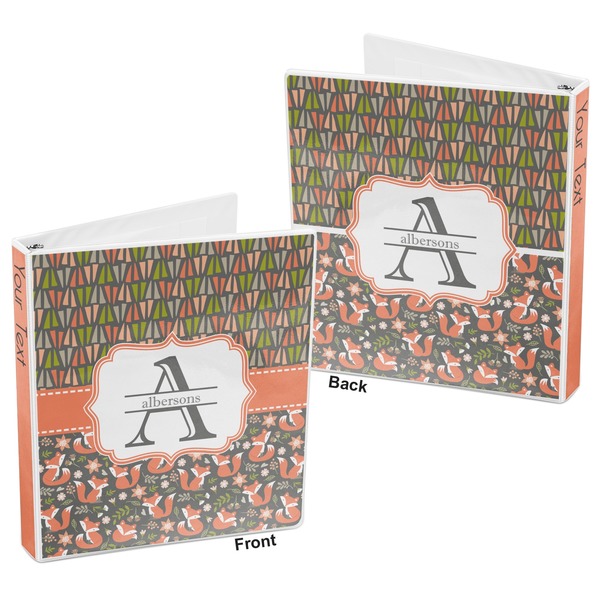 Fox Trail Floral 3-Ring Binder Front and Back