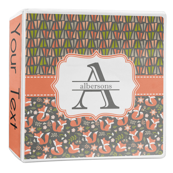 Custom Fox Trail Floral 3-Ring Binder - 2 inch (Personalized)