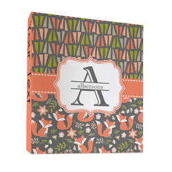 Fox Trail Floral 3 Ring Binder - Full Wrap - 1" (Personalized)