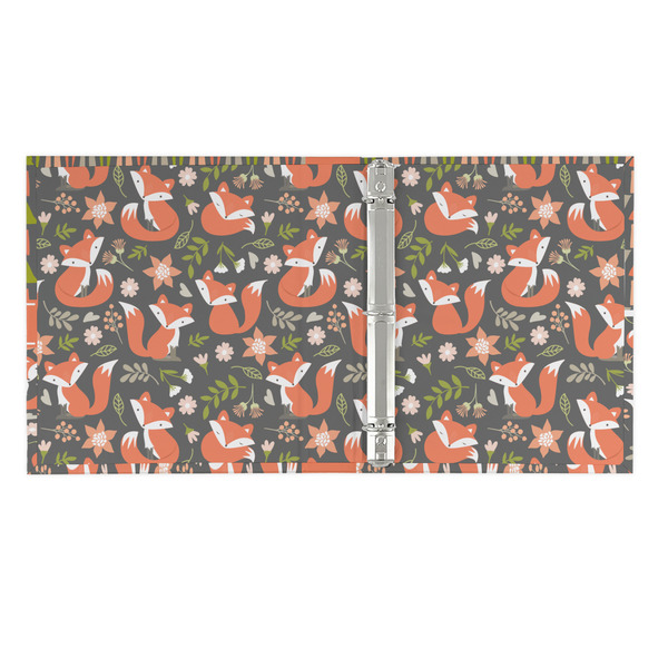 Fox Trail Floral 3 Ring Binders - Full Wrap - 1" - OPEN INSIDE