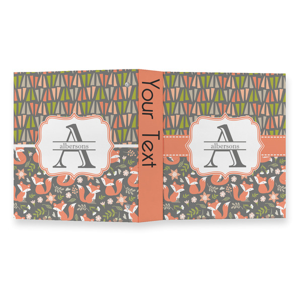 Fox Trail Floral 3 Ring Binders - Full Wrap - 1" - OPEN OUTSIDE