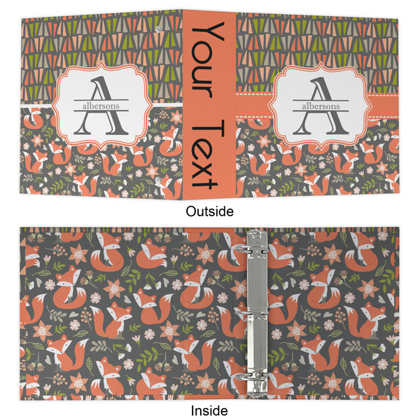 Fox Trail Floral 3 Ring Binders - Full Wrap - 2" - APPROVAL