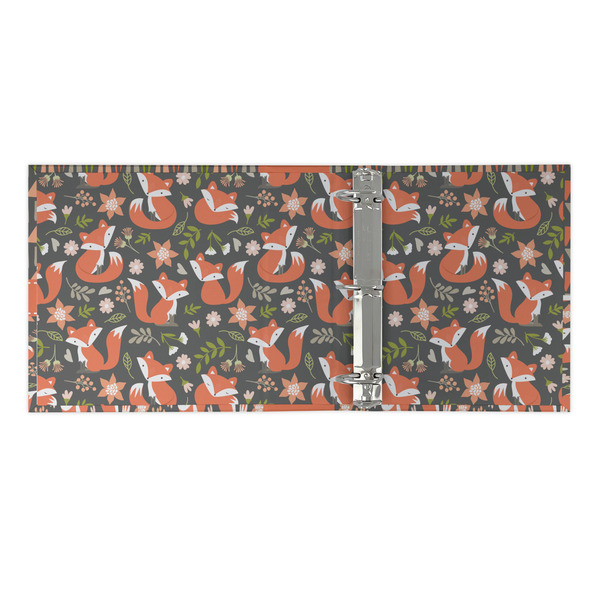Fox Trail Floral 3 Ring Binders - Full Wrap - 2" - OPEN INSIDE