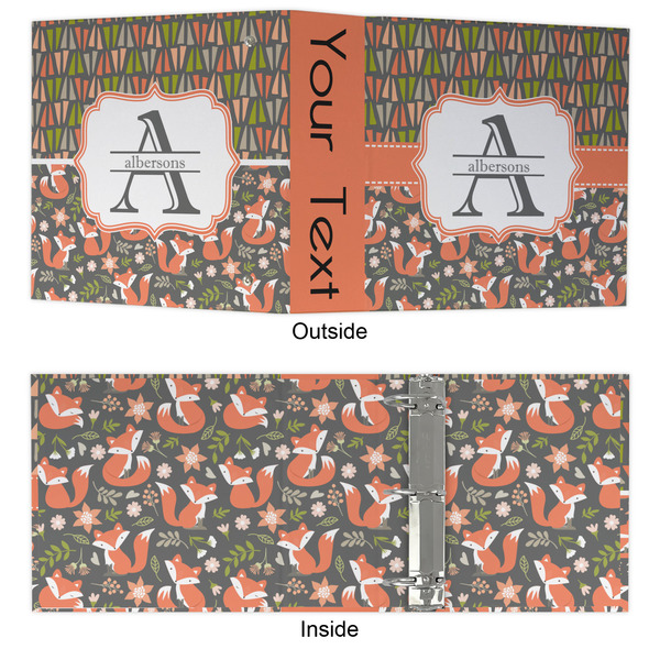 Fox Trail Floral 3 Ring Binders - Full Wrap - 3" - APPROVAL