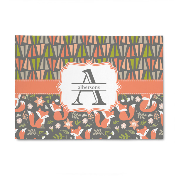 Custom Fox Trail Floral 4' x 6' Indoor Area Rug (Personalized)