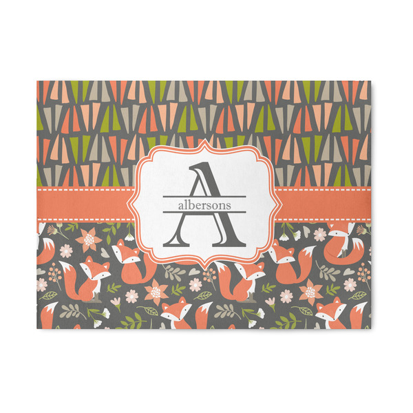 Custom Fox Trail Floral Area Rug (Personalized)