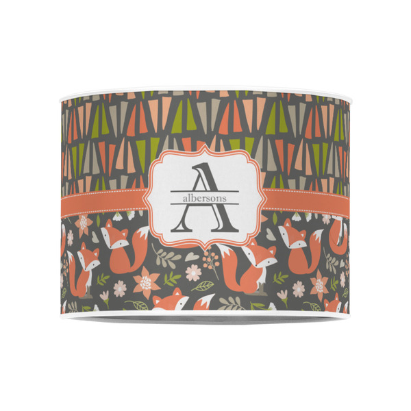 Fox Trail Floral 8" Drum Lampshade - FRONT (Poly Film)