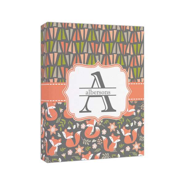 Fox Trail Floral 8x10 - Canvas Print - Angled View