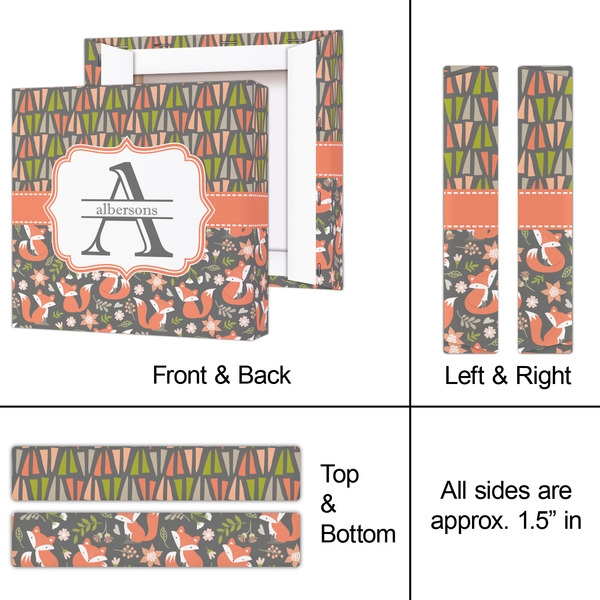 Fox Trail Floral 8x8 - Canvas Print - Approval