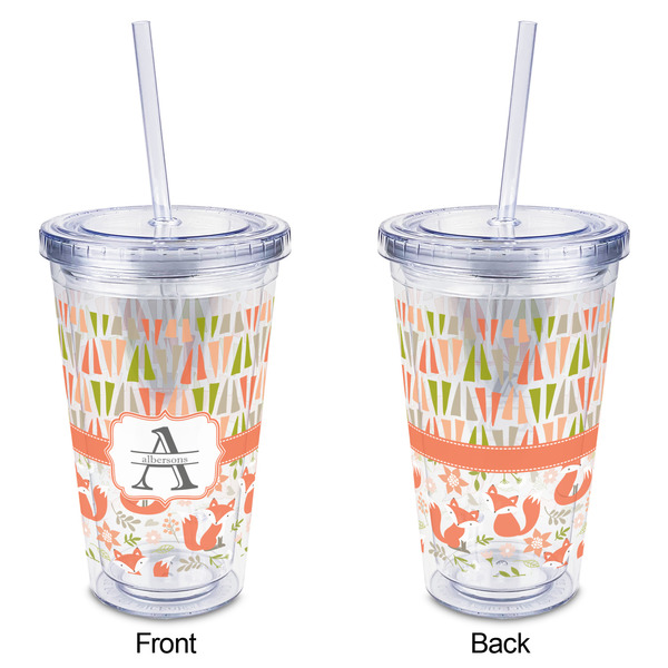 Fox Trail Floral Acrylic Tumbler - Full Print - Approval