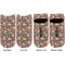 Fox Trail Floral Adult Ankle Socks - Double Pair - Front and Back - Apvl