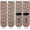 Fox Trail Floral Adult Crew Socks - Double Pair - Front and Back - Apvl