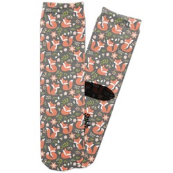 Fox Trail Floral Adult Crew Socks (Personalized)