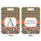 Fox Trail Floral Aluminum Luggage Tag (Front + Back)