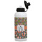Fox Trail Floral Aluminum Water Bottle - White Front