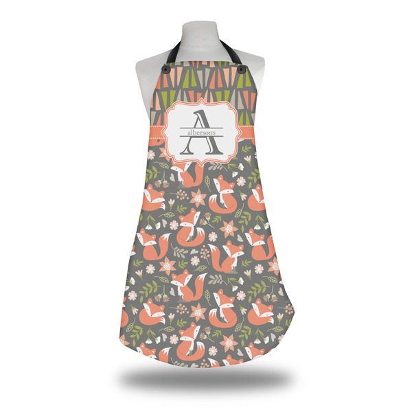 Custom Fox Trail Floral Apron w/ Name and Initial