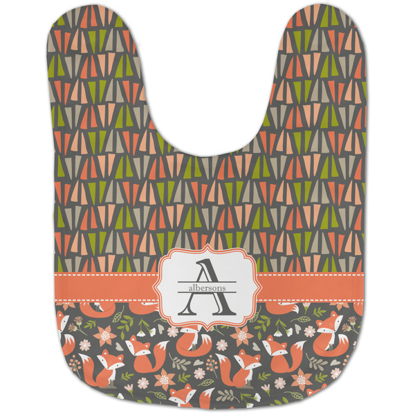 Fox Trail Floral Baby Bib - AFT flat