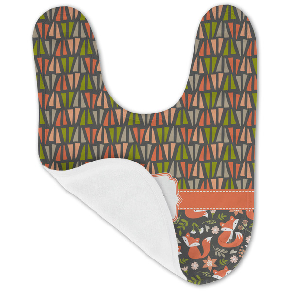 Fox Trail Floral Baby Bib - AFT folded