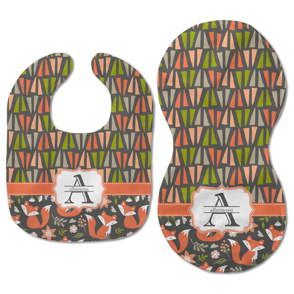 Fox Trail Floral Baby Bib & Burp Set - Approval (new bib & burp)