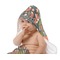 Fox Trail Floral Baby Hooded Towel on Child