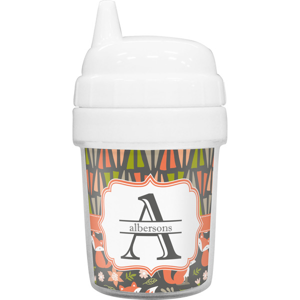 Custom Fox Trail Floral Baby Sippy Cup (Personalized)