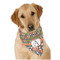 Fox Trail Floral Dog Bandana Scarf w/ Name and Initial