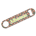 Fox Trail Floral Bar Bottle Opener w/ Name and Initial