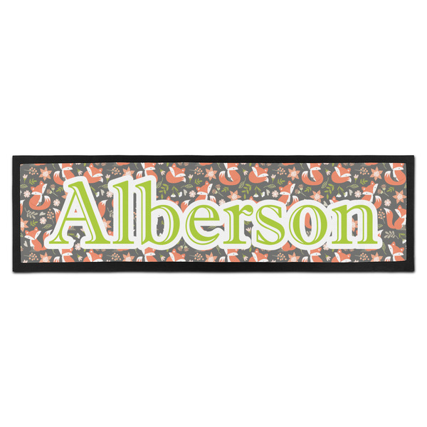 Custom Fox Trail Floral Bar Mat - Large (Personalized)