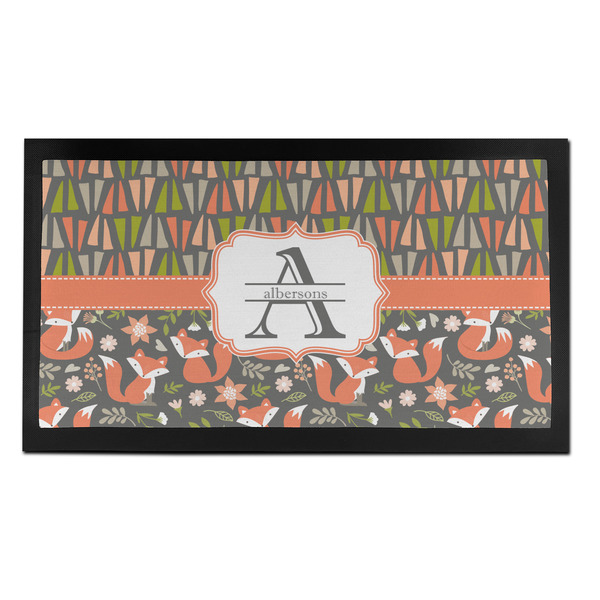 Custom Fox Trail Floral Bar Mat - Small (Personalized)