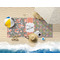 Fox Trail Floral Beach Towel Lifestyle