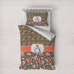 Fox Trail Floral Duvet Cover Set - Twin XL (Personalized)