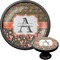 Fox Trail Floral Black Custom Cabinet Knob (Front and Side)