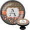 Fox Trail Floral Cabinet Knob (Black) (Personalized)