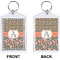 Fox Trail Floral Bling Keychain (Front + Back)