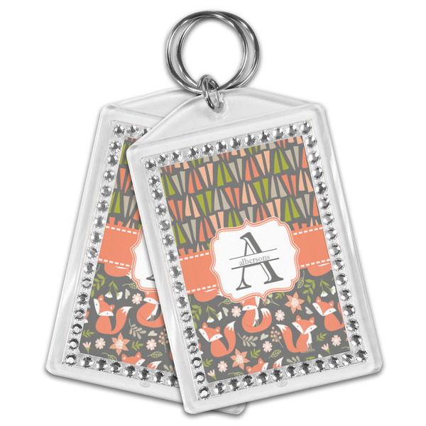 Fox Trail Floral Bling Keychain - MAIN