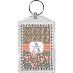 Fox Trail Floral Bling Keychain (Personalized)